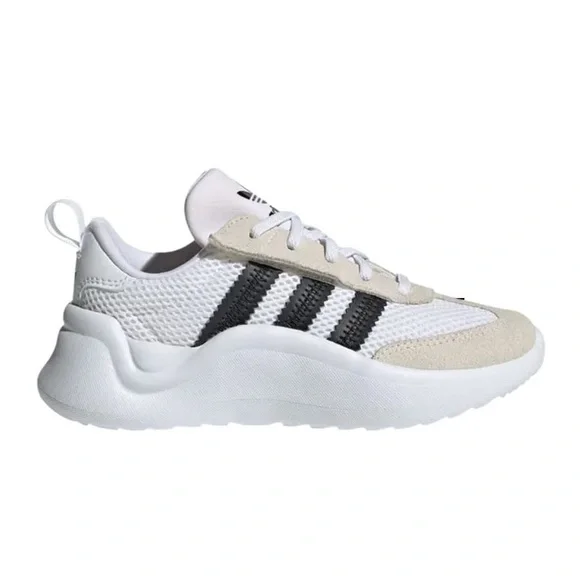 NWT Adidas White and Black Mesh Sneakers 11.5 Kids - Picture 2 of 5